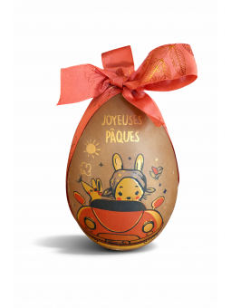 Oeuf décoré en chocolat au...