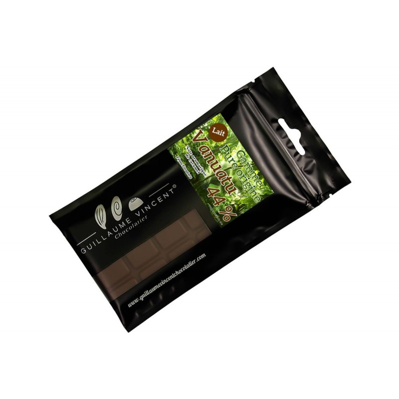 Tablette au chocolat au lait  au cacao du Vanuatu 44 %