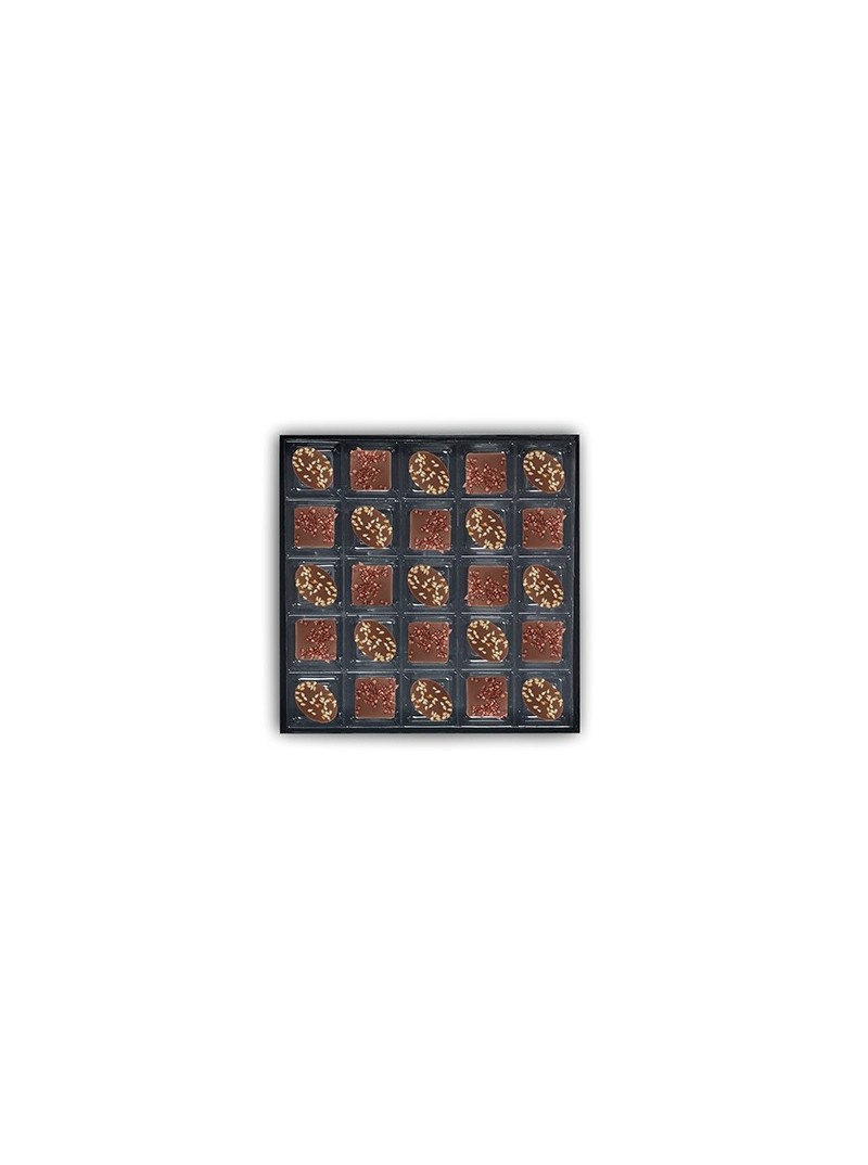 Coffret de 25 chocolats - pécan/tonka et sésame