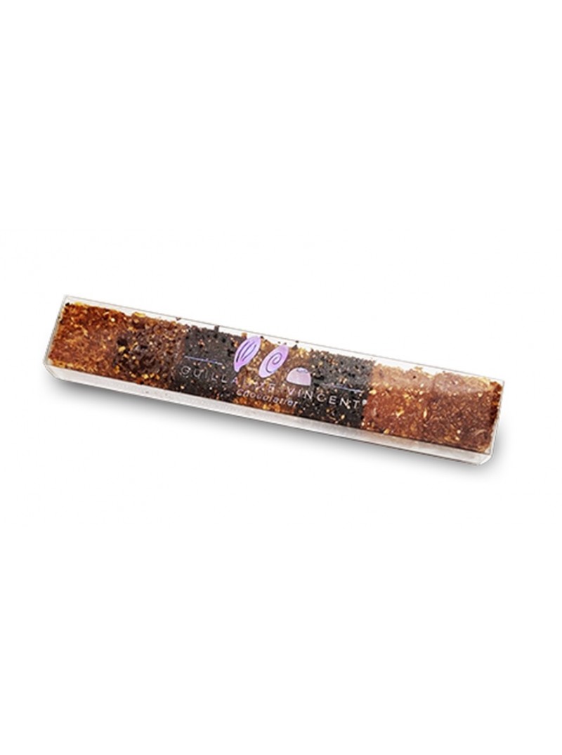 Etui de 7 pâtes de fruit enrobées d'éclats de fruit séché - Assortiment n° 6