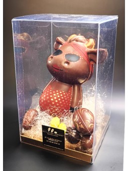 Vache décorée en chocolat...