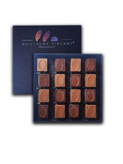 Coffret de 16 pralinés aux...