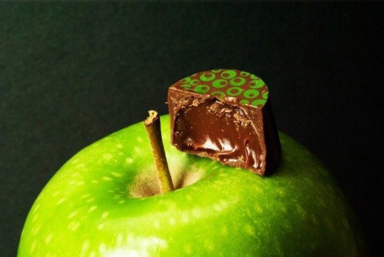 Ganache à la pomme verte...