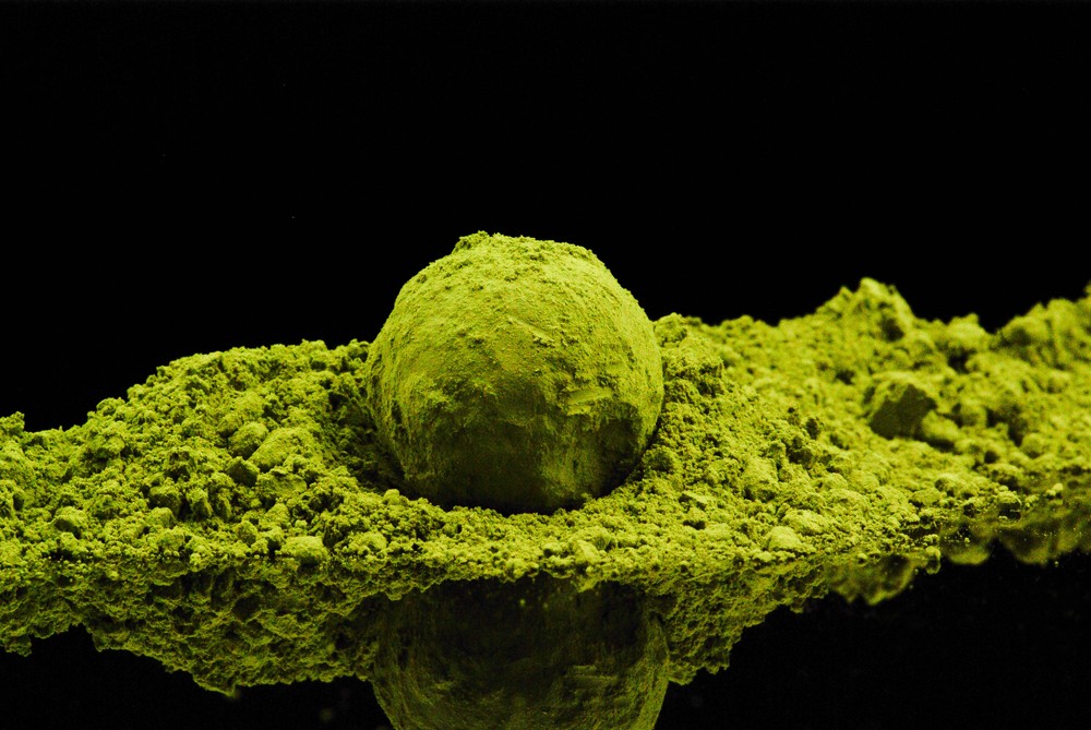 Truffes à la bergamote, au citron et au thé matcha
